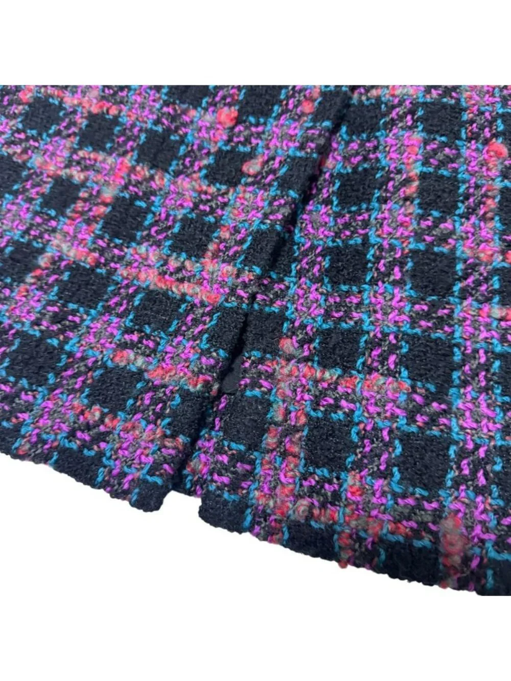 Chanel CC Logo Button Tweed Skirt 36